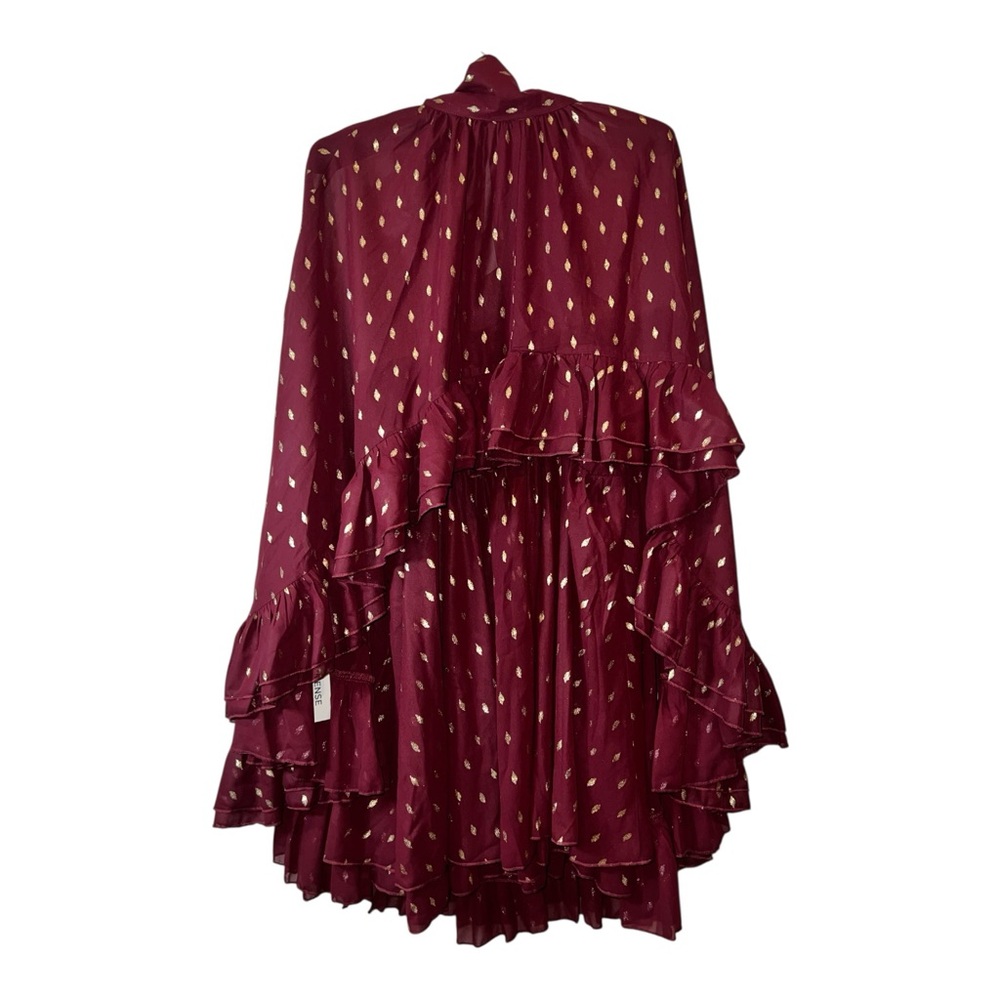 Commense Burgundy Polka-Dot Mini Dress - Picture 2 of 9